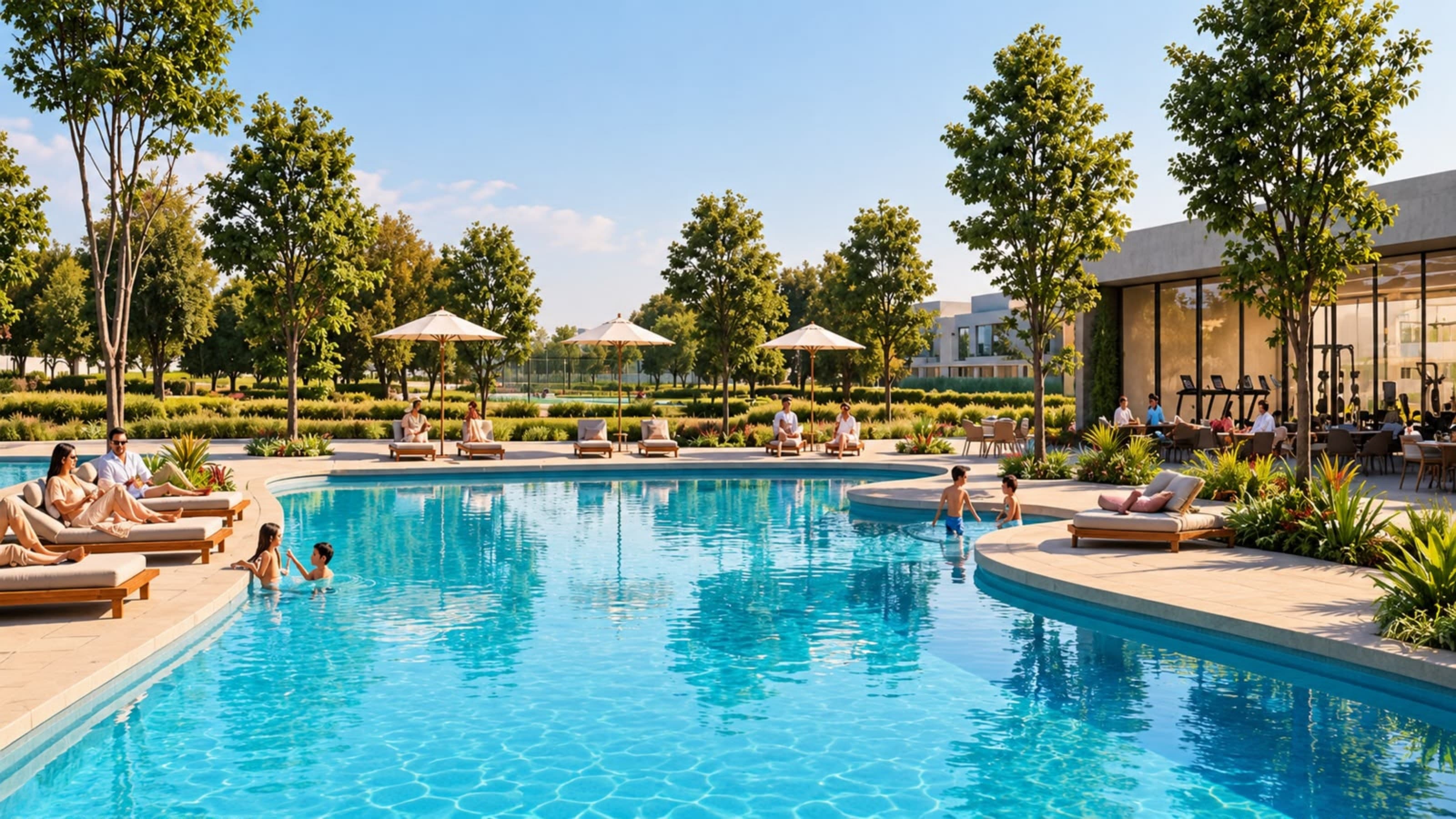 Pool amenity at Wadeem Gardens